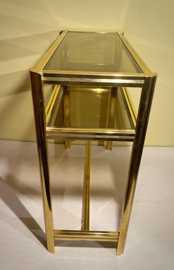 Mobile porta TV in ottone anni '70 - immagine 3