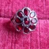 Anello donna vintage 9 petali corniola