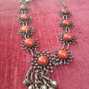 Collana corallo salmone antica bigiotteria classica